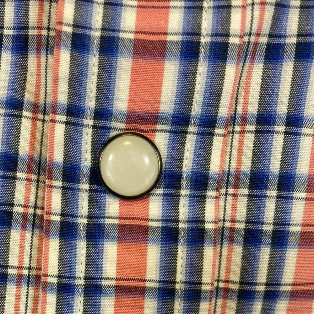 Banana Republic Mens XL Western Plaid Pearl Snap Long Sleeve Shirt Bundle 2pk